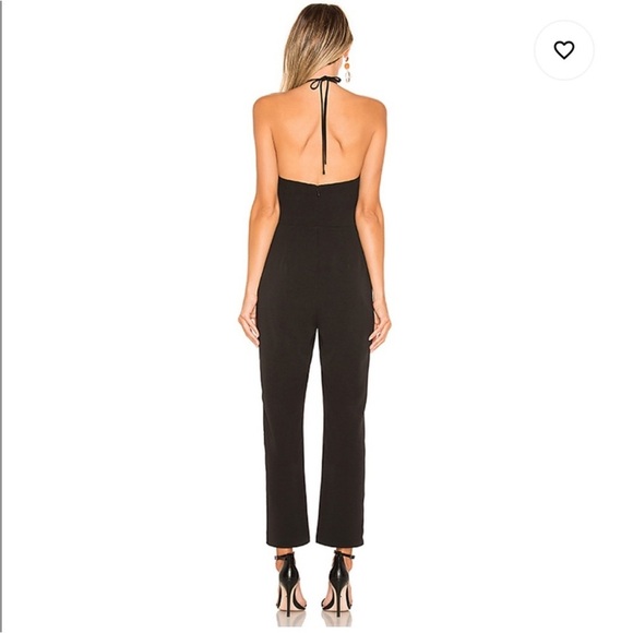 Lovers + Friends Black Halter Keyhole Jumpsuit Open Back Evening Cocktail XS NWT - Picture 3 of 7